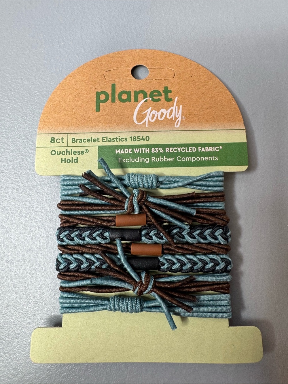 Planet Goody hair bracelet elastics ouch less hold 8ct excluding rubber componen